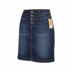 one 5 one Dark Blue Denim Pencil Skirt